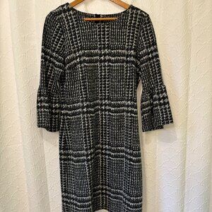 Talbots Navy and White Knee Length Dress